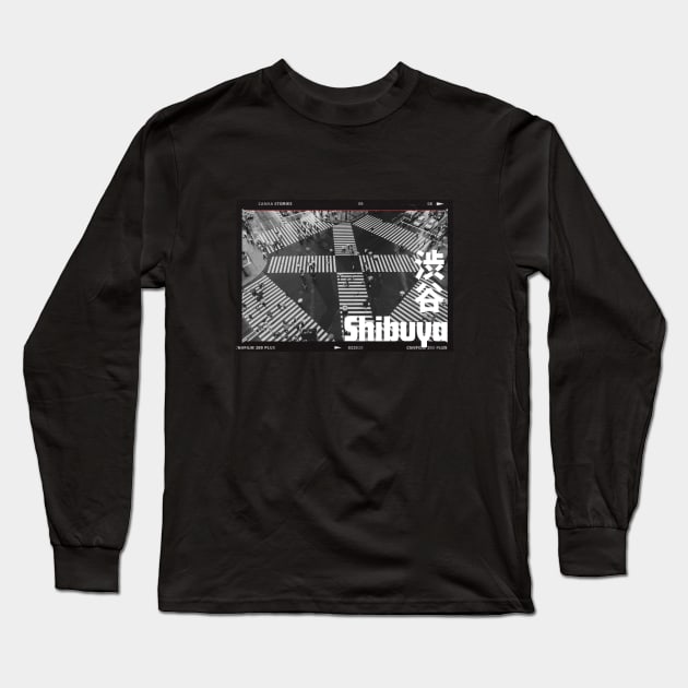 Shibuya Crossroad Long Sleeve T-Shirt by Chasing Rabbit